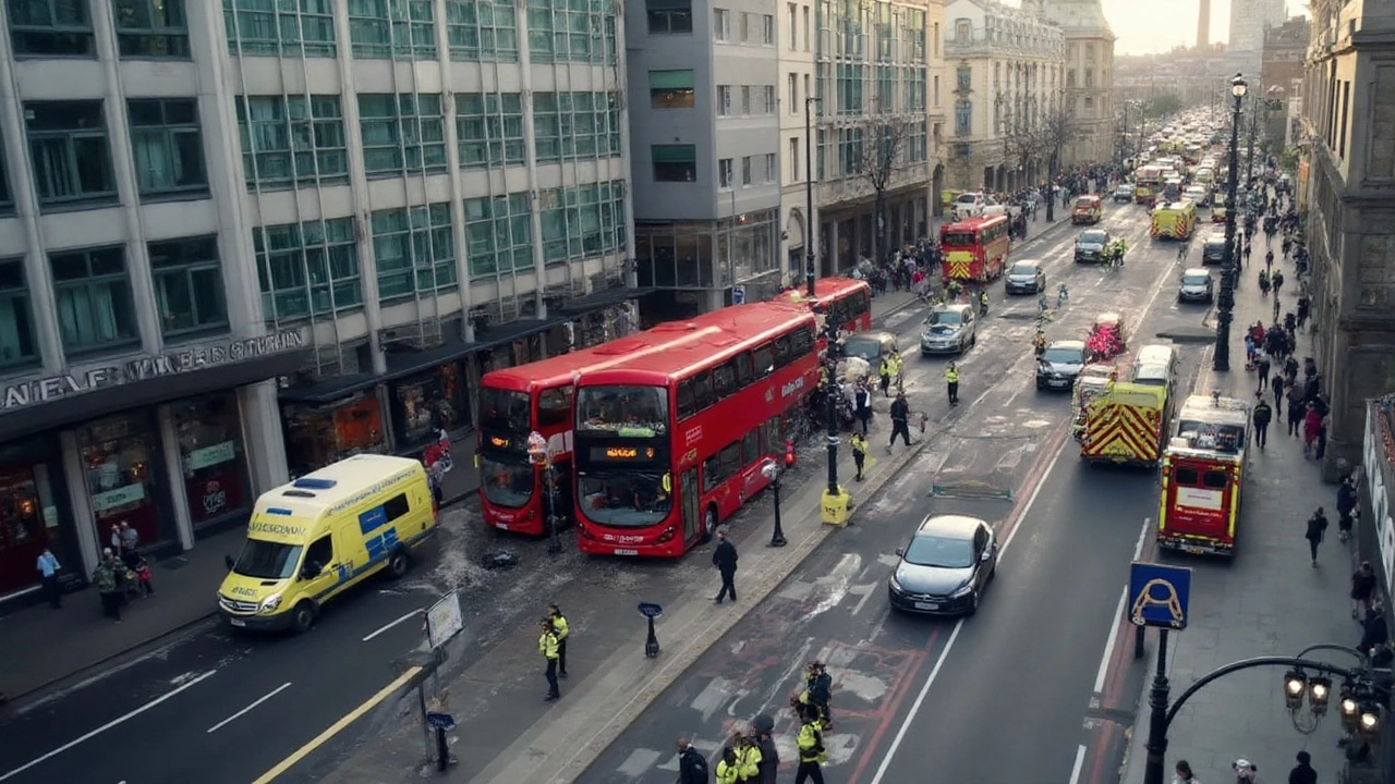 London bus crash: 17 injured as double-decker mounts pavement outside Victoria Station